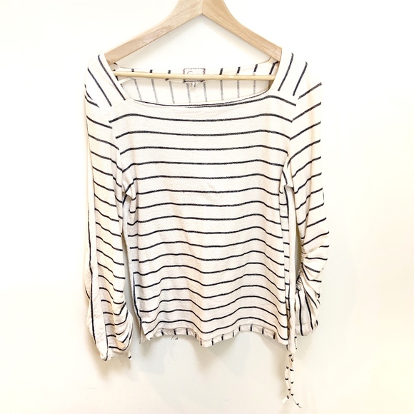 Anthropologie Tops - 🌸ANTHRO Postmark black and white striped blouse M